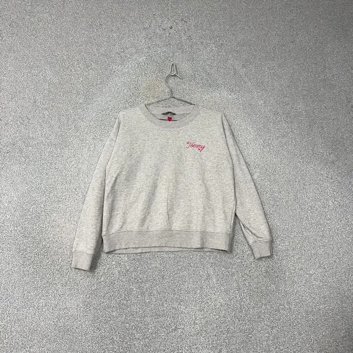 타미힐피거 프린팅 로고 그레이 맨투맨 M 상품이미지1