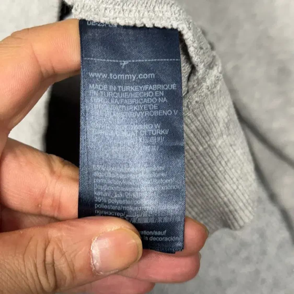 타미힐피거 프린팅 로고 그레이 맨투맨 M 상품이미지4