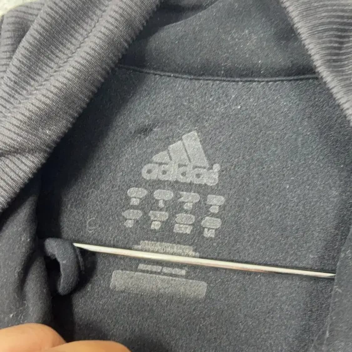 아디다스 올블랙 집업 져지 M 상품이미지3