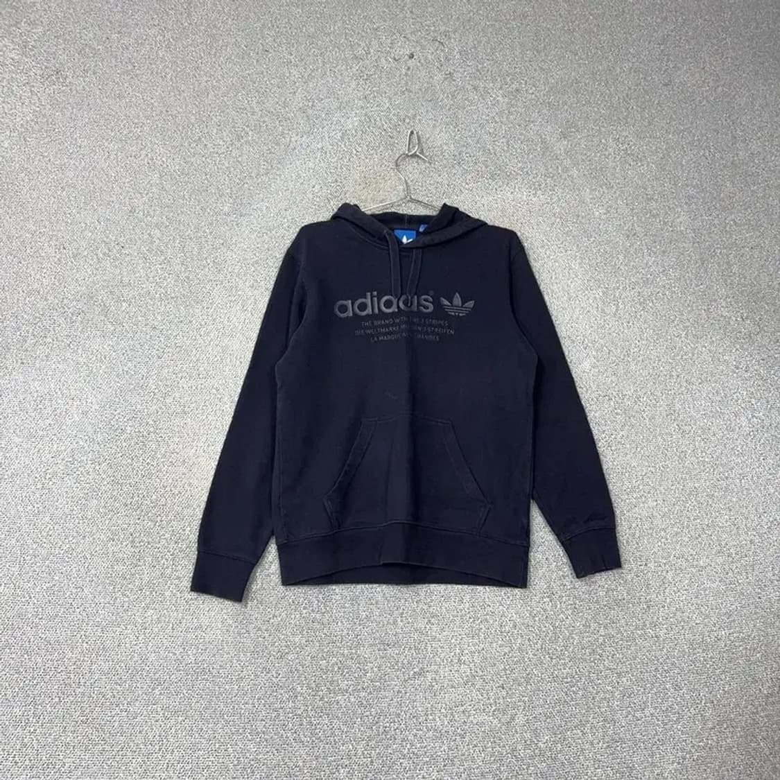 아디다스 프린팅 로고 네이비 후드티 M 상품이미지1