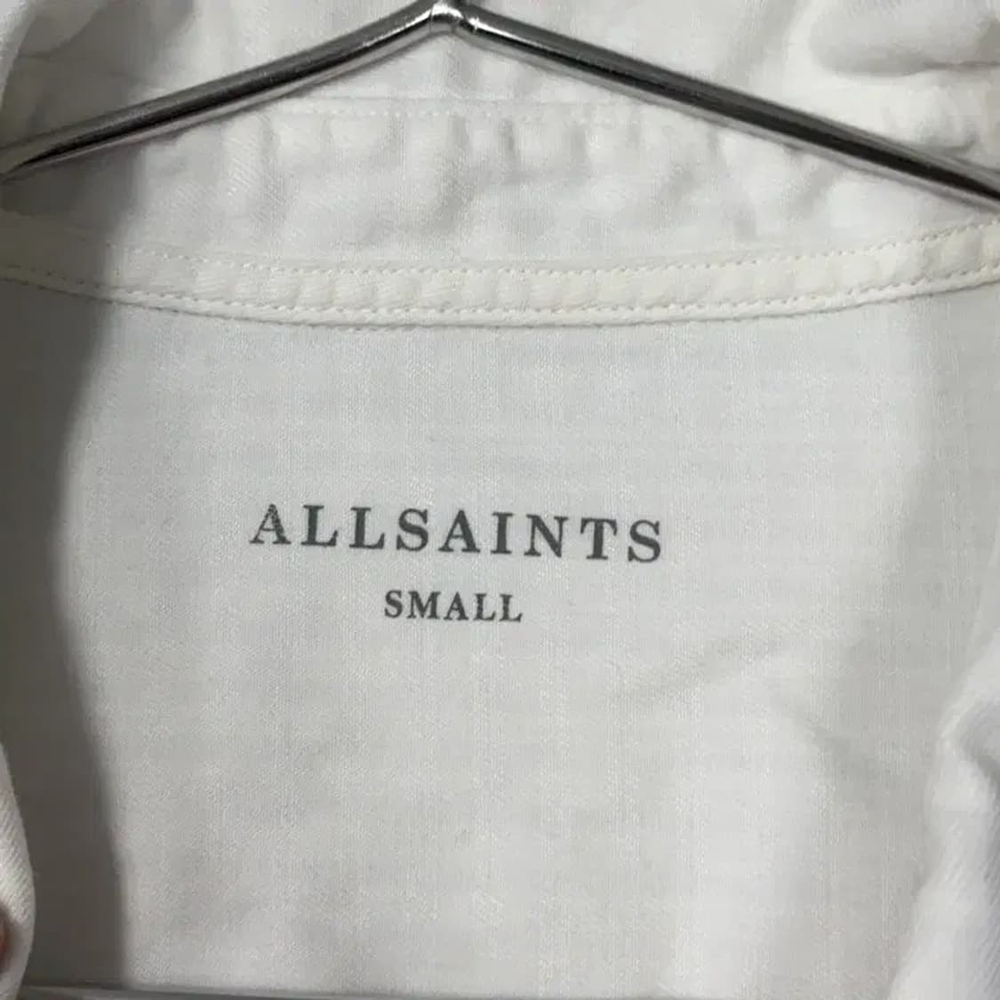 올세인츠 남성 캐주얼 화이트 셔츠 S 상품이미지3