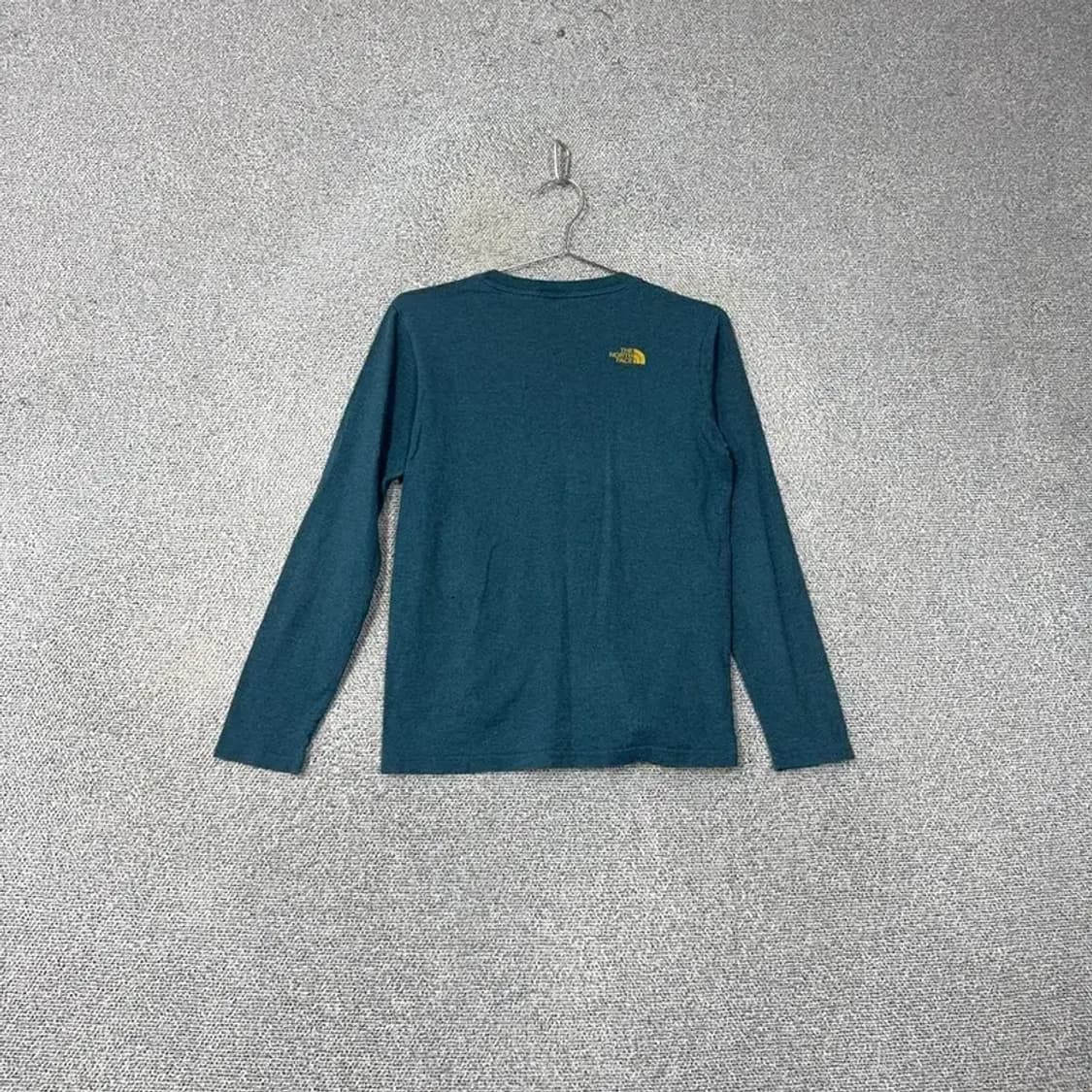 노스페이스 여성 청록 로고 코튼 긴팔티 85 상품이미지2