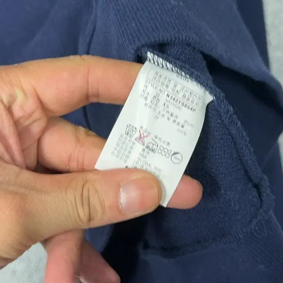 NBA 프린팅 로고 네이비 맨투맨 XS 상품이미지4