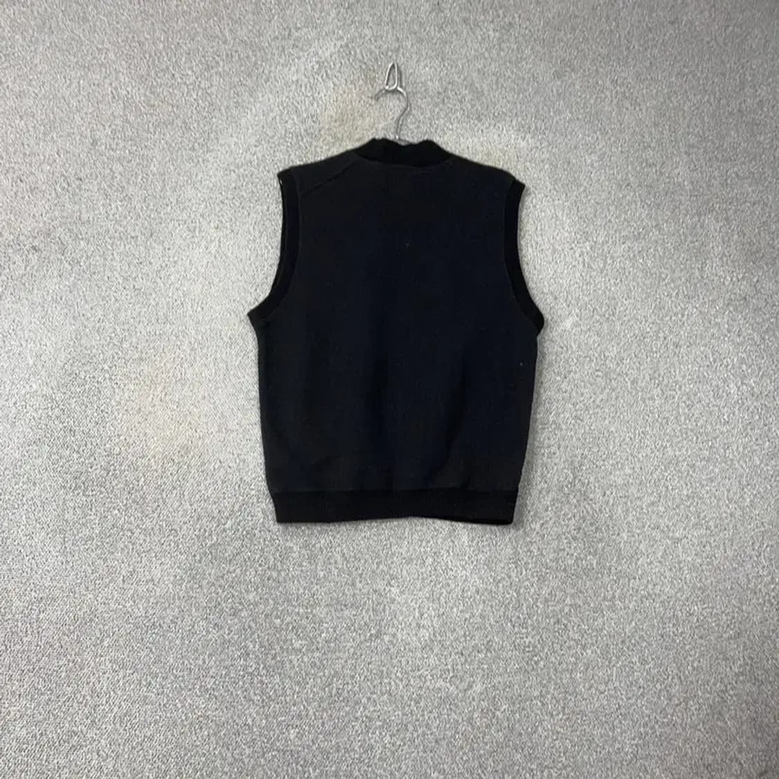 아디다스 블랙 로고 후리스 기모 반집업 조끼 M 상품이미지2