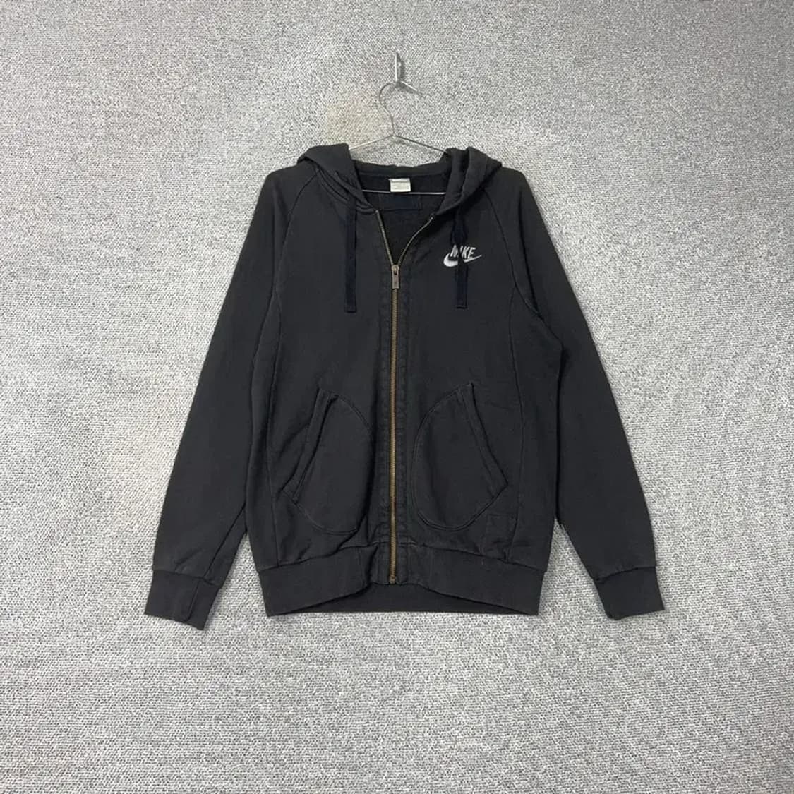 나이키 블랙 로고 빈티지 오버핏 후드집업 L 상품이미지1