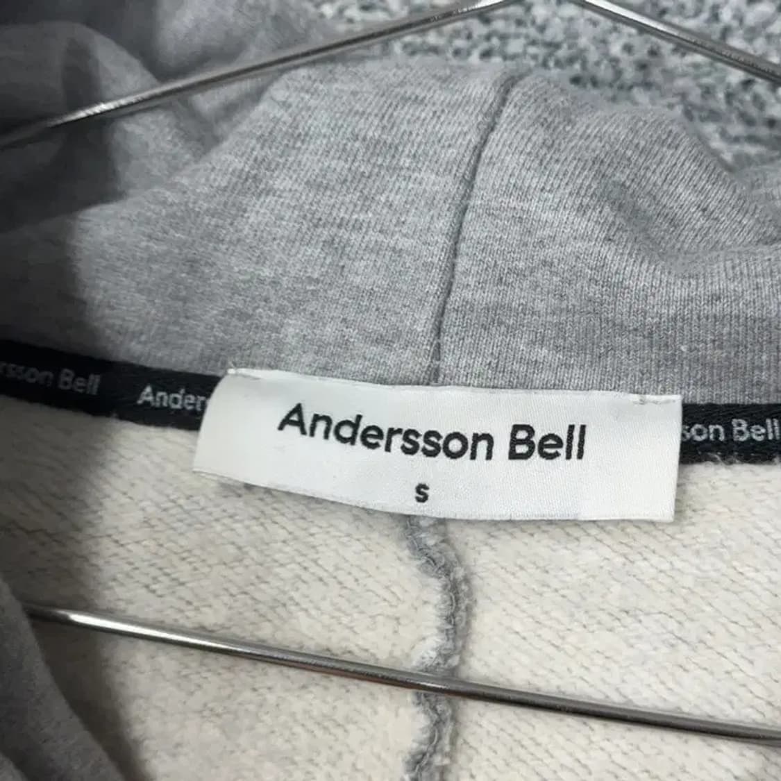 앤더슨벨 사이드 스펠 로고 그레이 후드티 S 상품이미지3