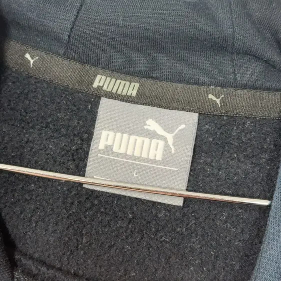 푸마 프린팅 블랙 후드티 L 상품이미지3