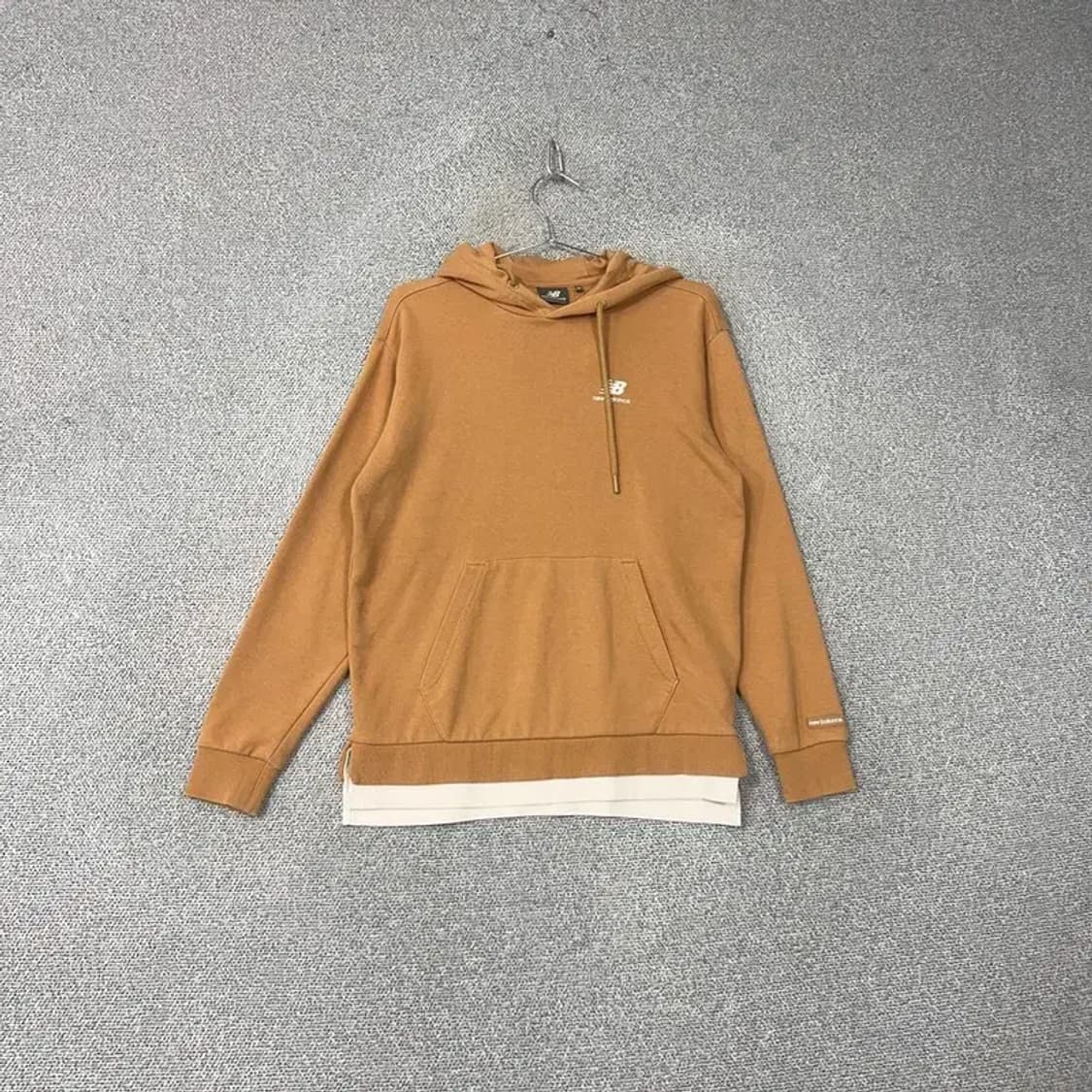 뉴발란스 카멜 로고 레이어드 후드티 S 상품이미지1