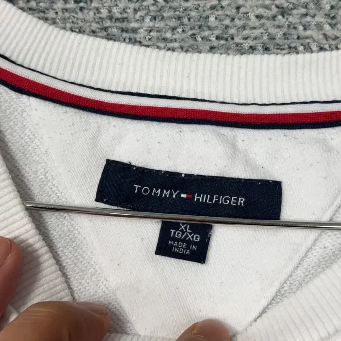 타미힐피거 로고 화이트 맨투맨 XL 상품이미지3