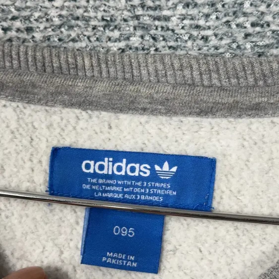 아디다스 트레포일 빅로고 프린팅 그레이 맨투맨 95 상품이미지3