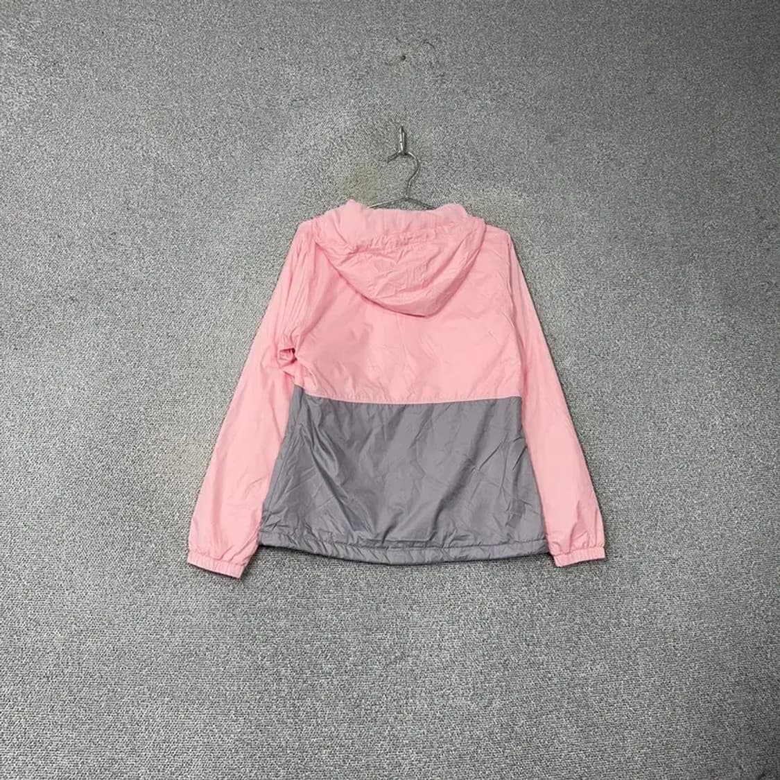 콜롬비아 연핑크 로고 투톤 기능성 후드 바람막이 S 상품이미지2