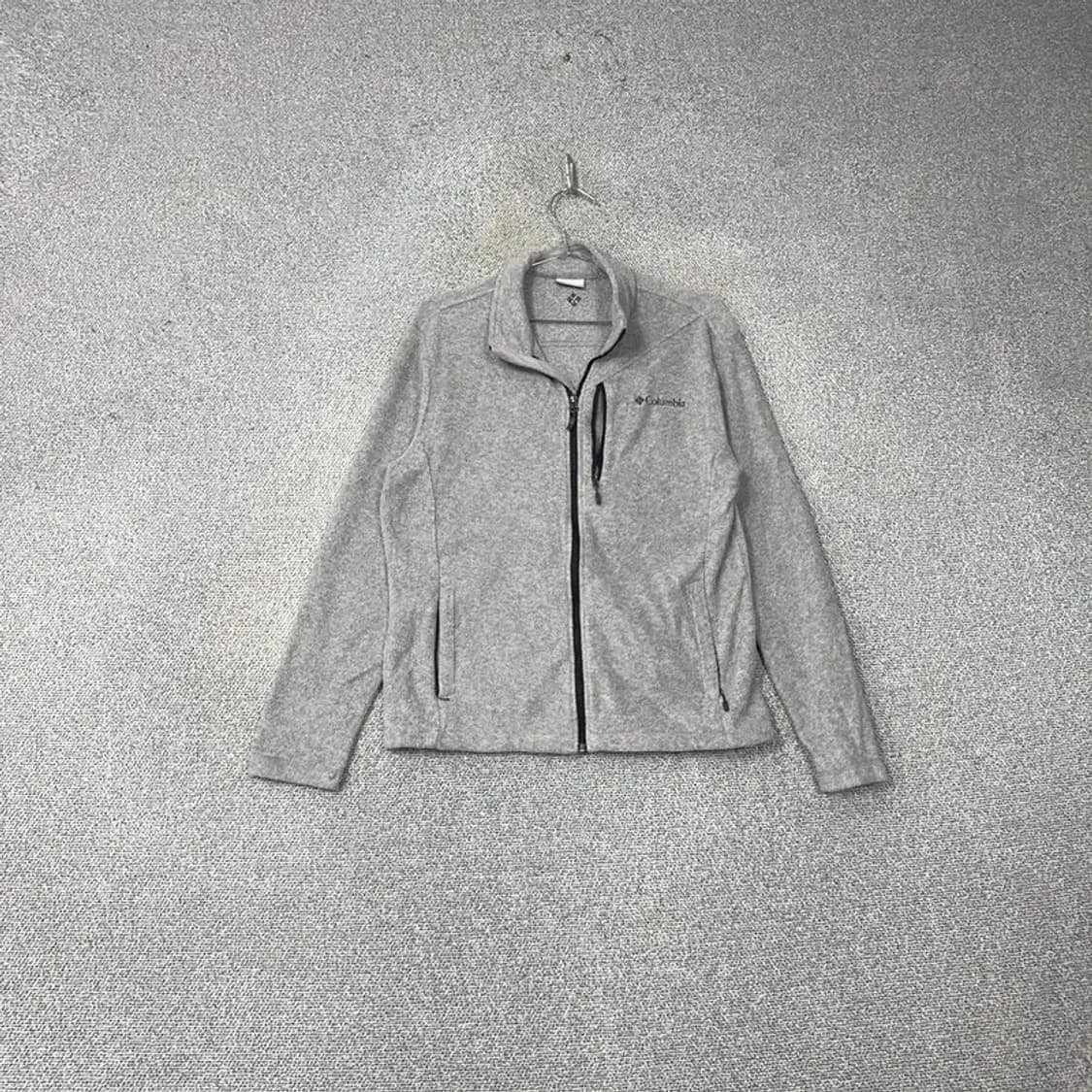 콜롬비아 로고 캐주얼 그레이 후리스 집업 M 상품이미지1
