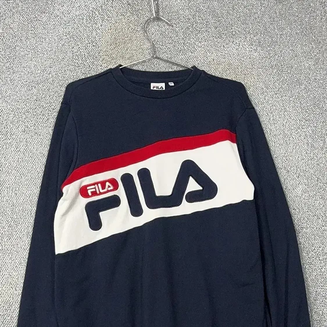 휠라 빅로고 네이비 맨투맨 M 상품이미지3