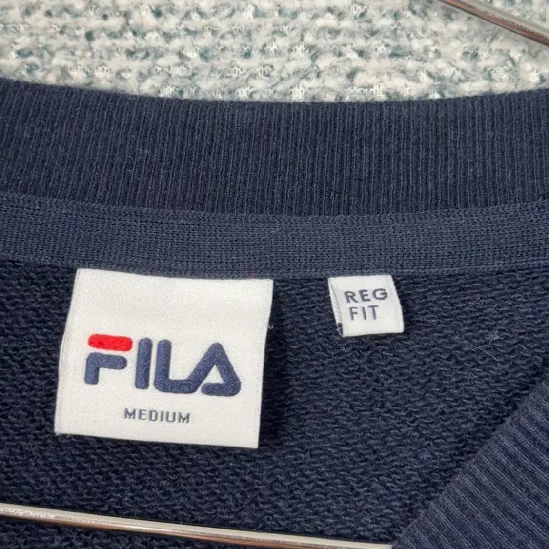 휠라 빅로고 네이비 맨투맨 M 상품이미지5