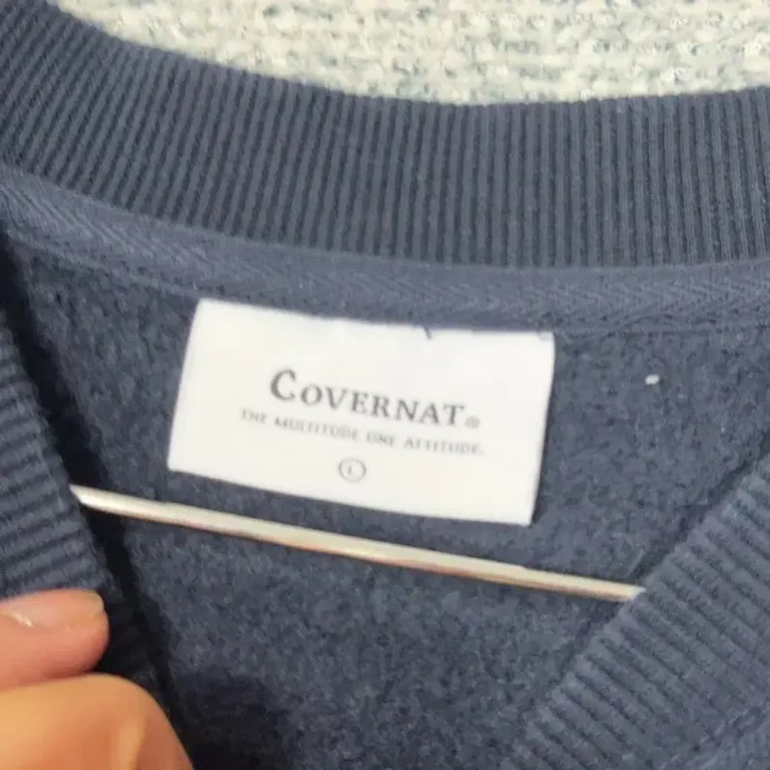 커버낫 로고 네이비 맨투맨 L 상품이미지3