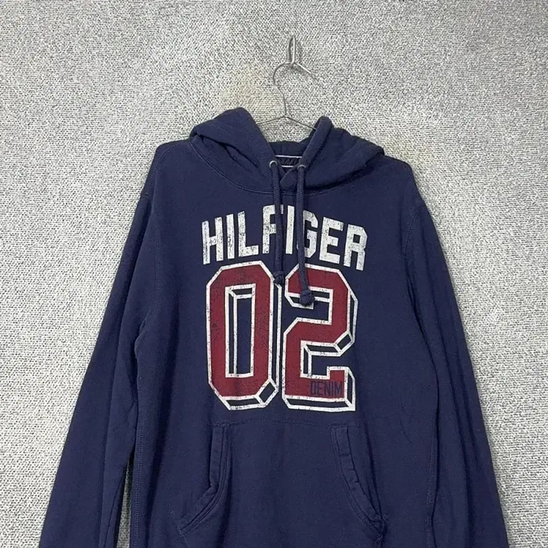 타미힐피거 프린팅 네이비 후드티 XL 상품이미지3