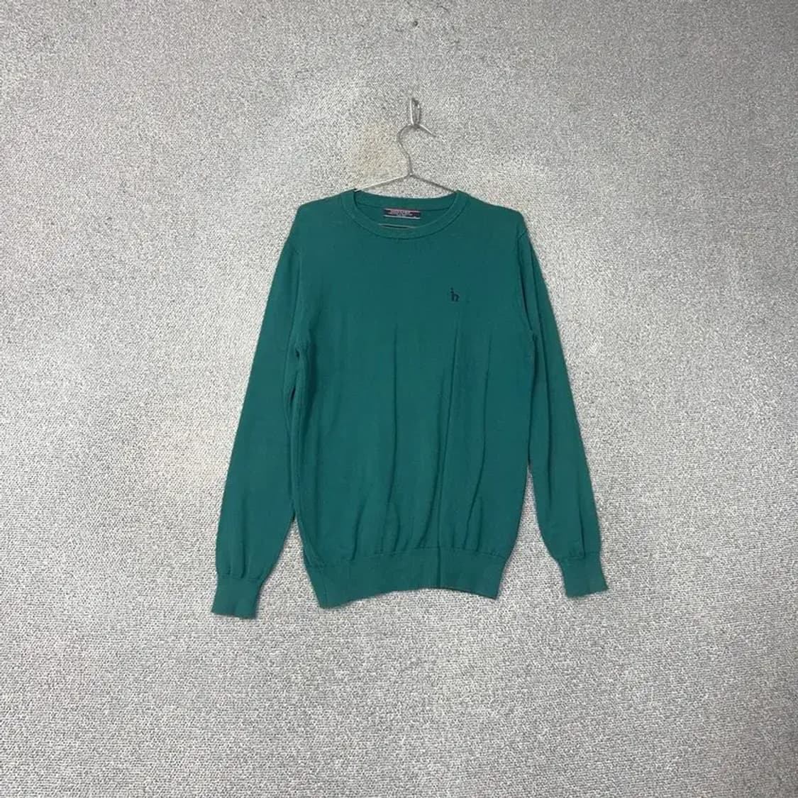 해지스 남성 캐주얼 그린 니트 100 상품이미지1