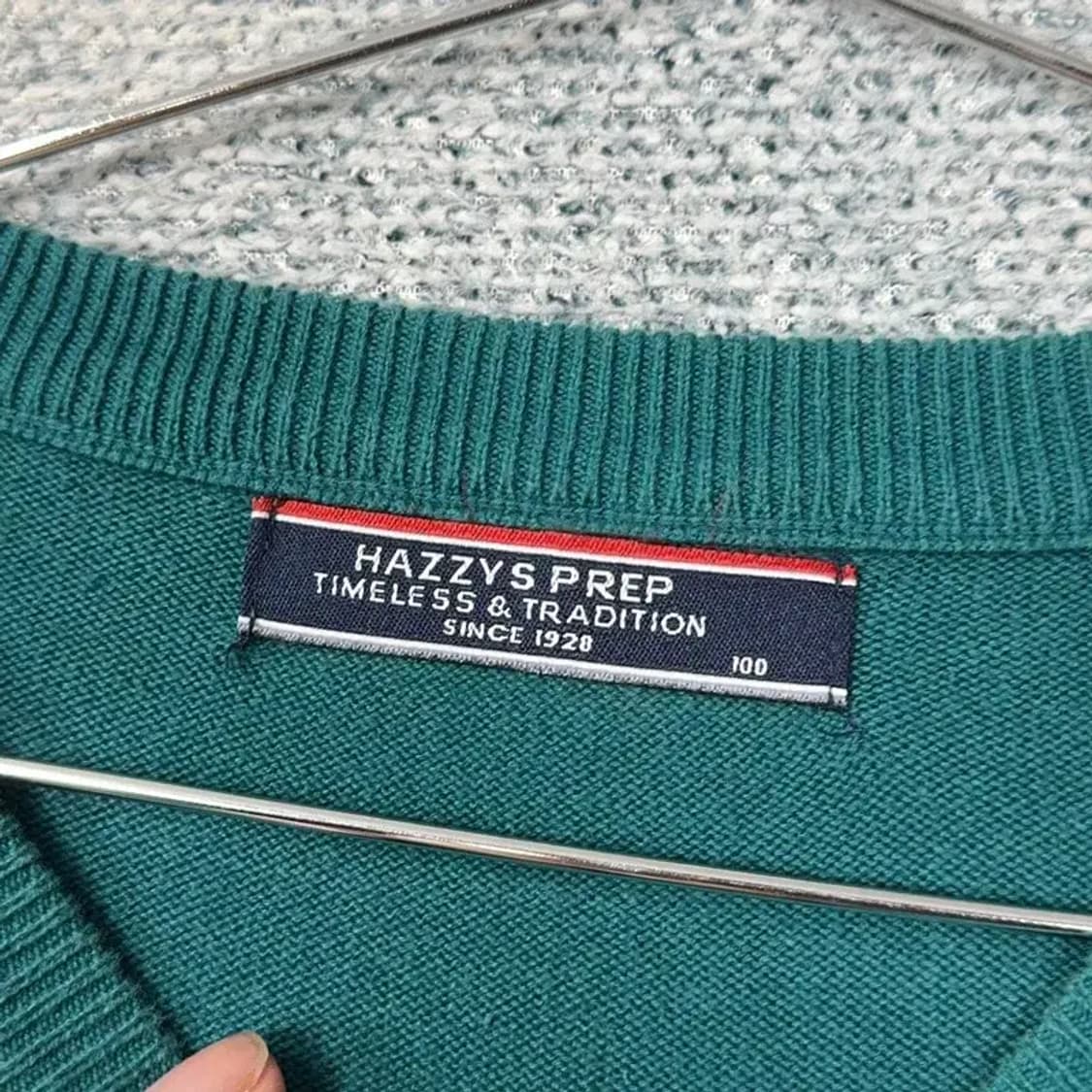 해지스 남성 캐주얼 그린 니트 100 상품이미지3
