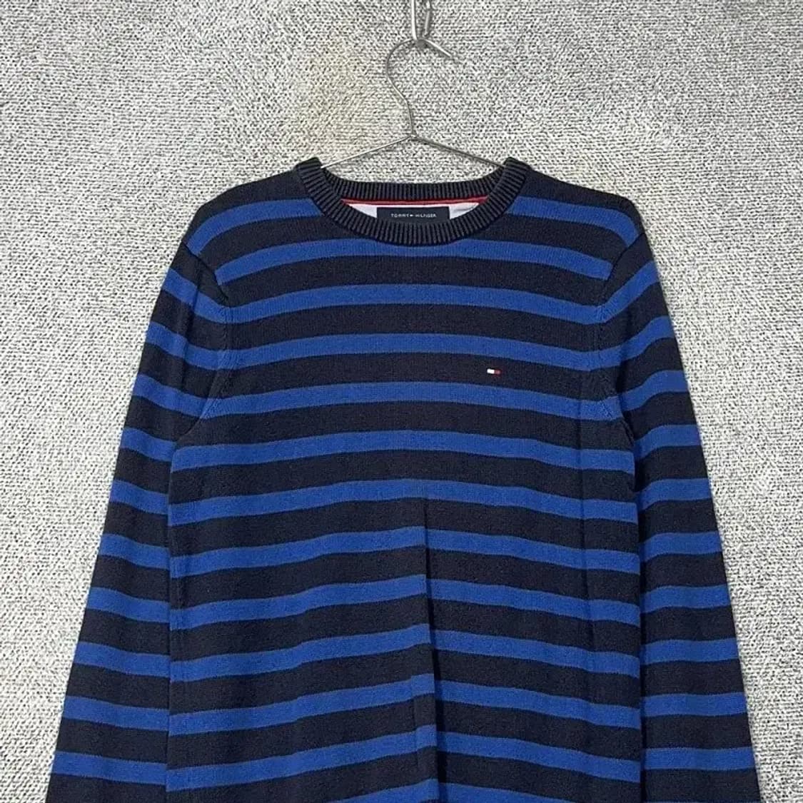 타미힐피거 캐주얼 스트라이프 블루 니트 S 상품이미지3