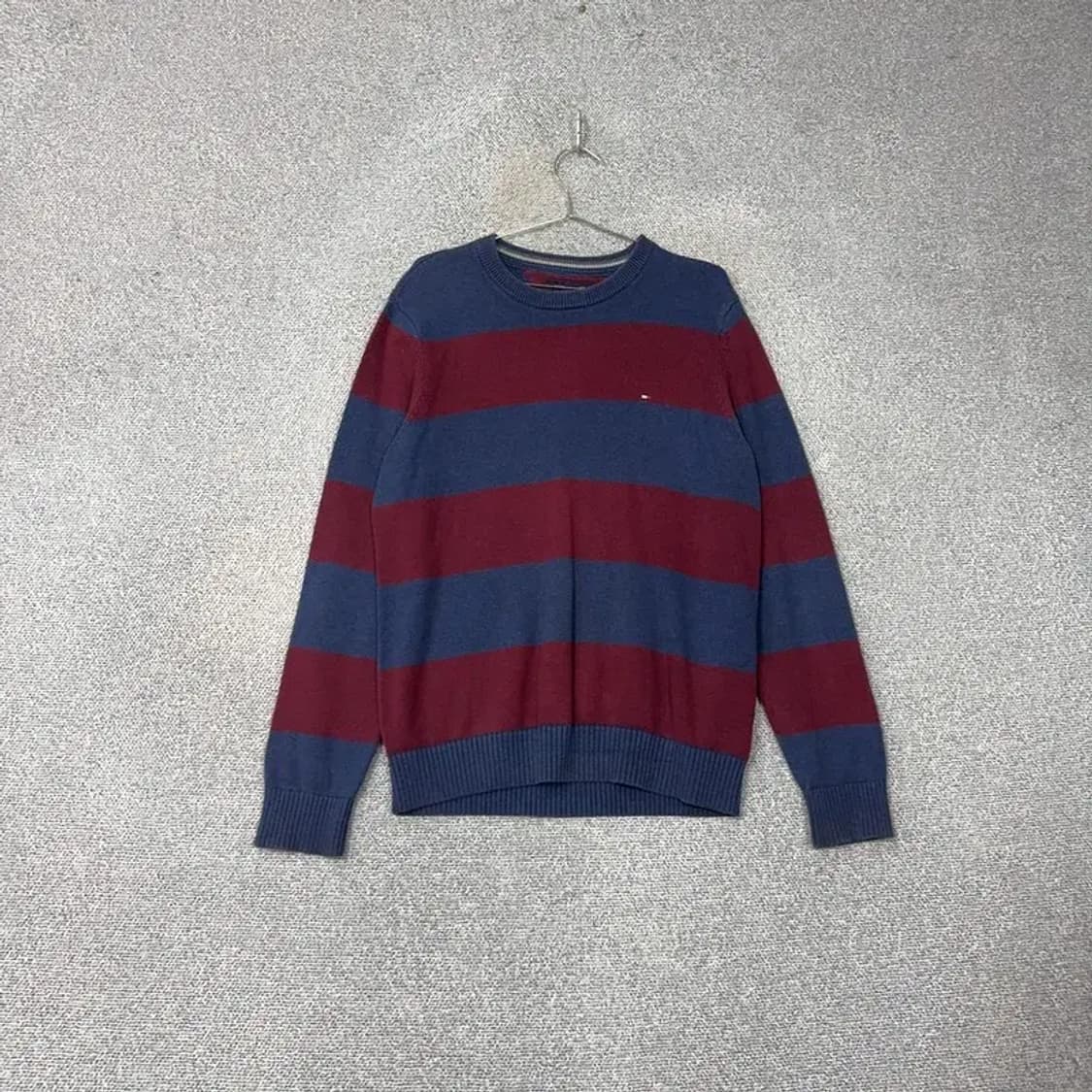 타미힐피거 스트라이프 네이비 니트 L 상품이미지1