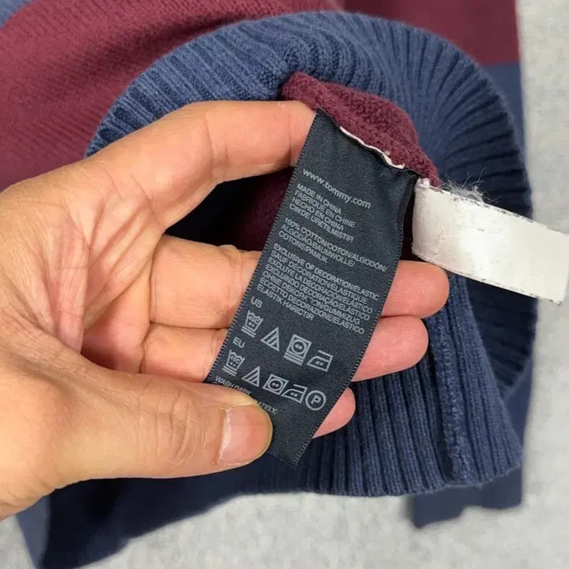 타미힐피거 스트라이프 네이비 니트 L 상품이미지4