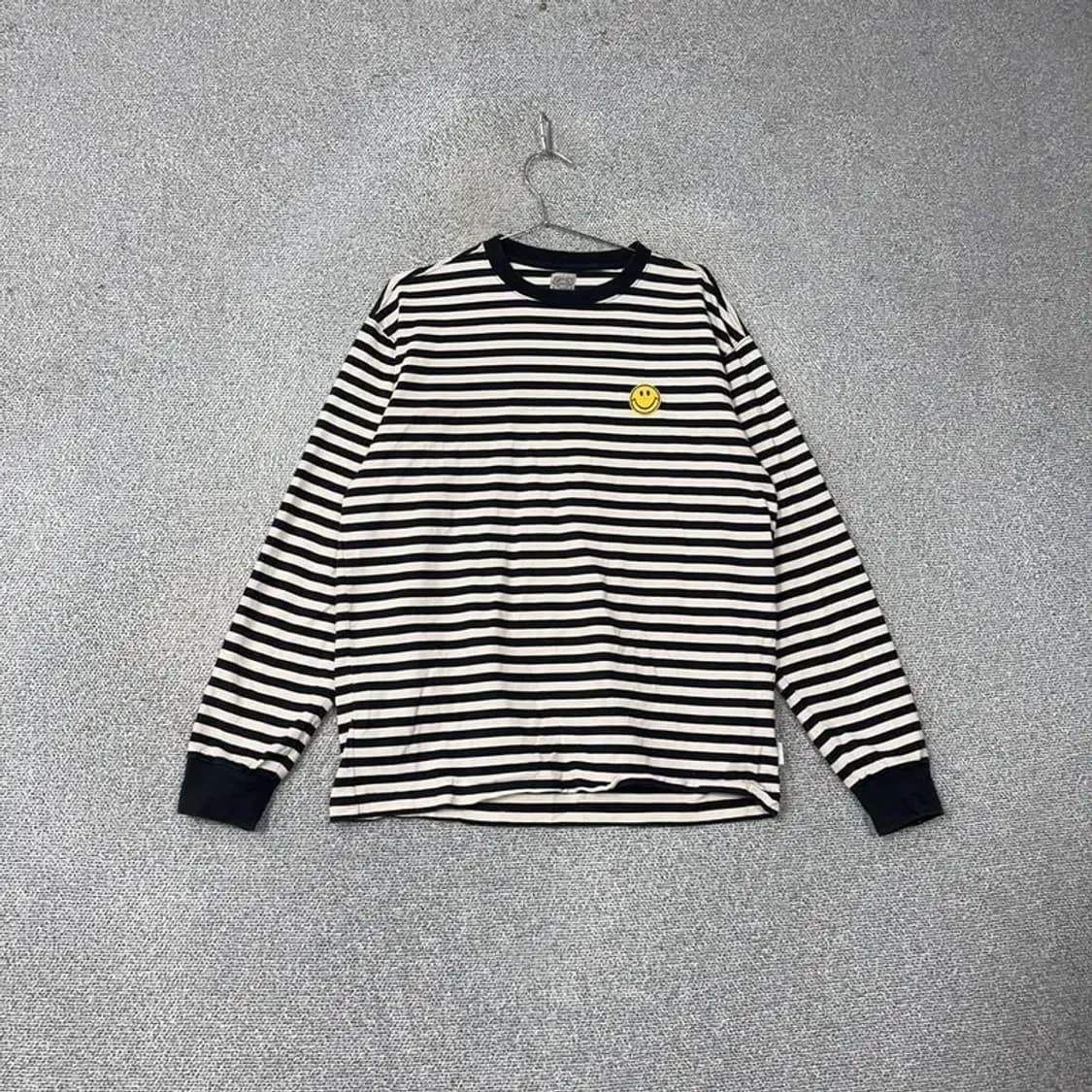 이벳필드 스트라이프 캐주얼 긴팔티 L 상품이미지1