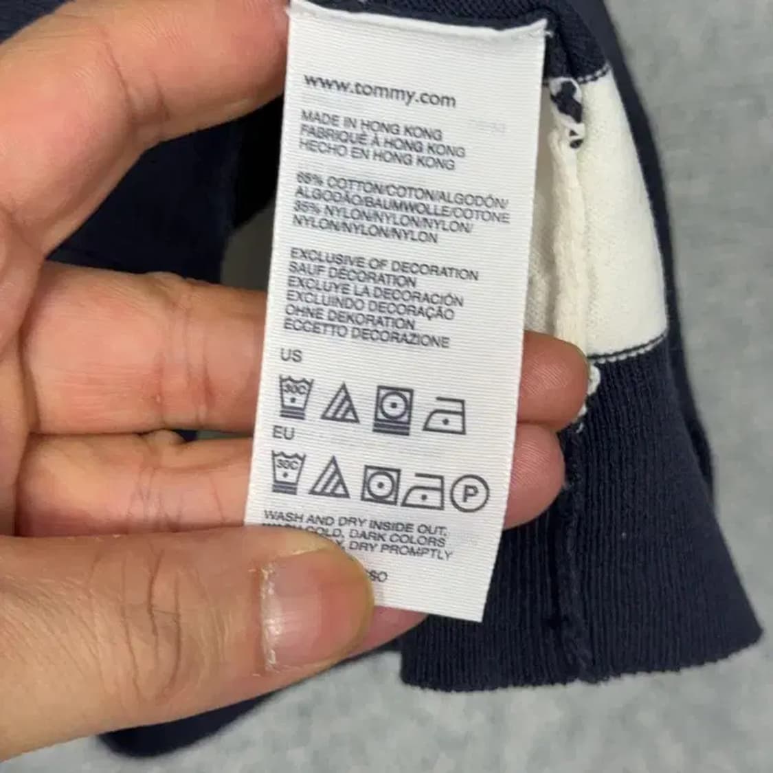 타미힐피거 여성 7부 스트라이프 네이비 니트 S 상품이미지4