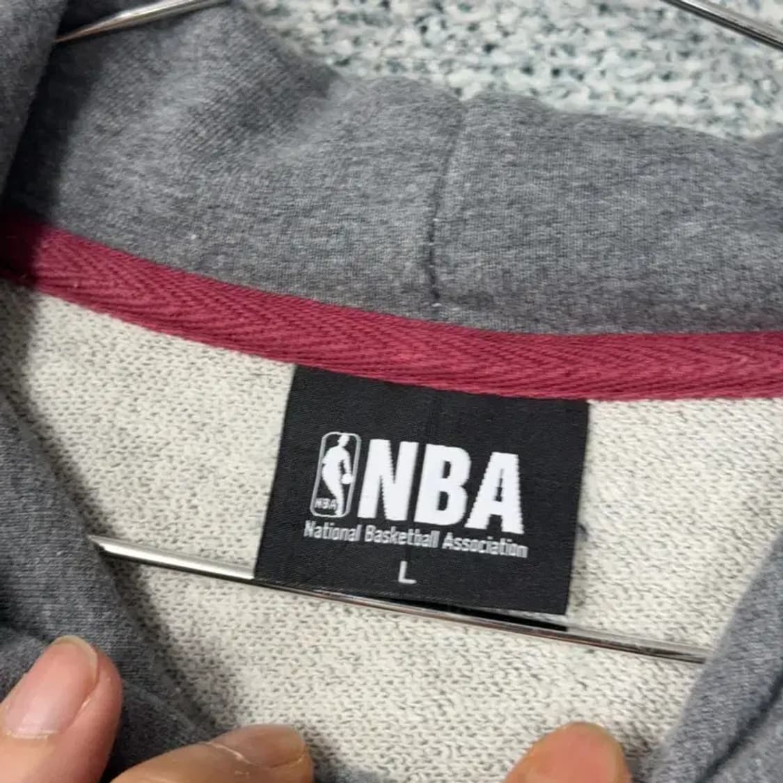 NBA 프린팅 그레이 후드티 L 상품이미지3