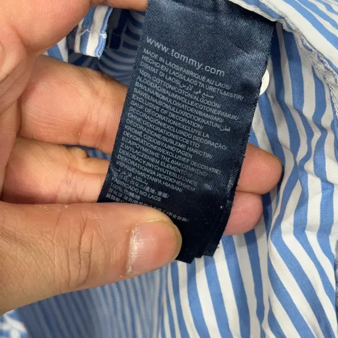 타미힐피거 뉴욕핏 스트라이프 셔츠 S 상품이미지4
