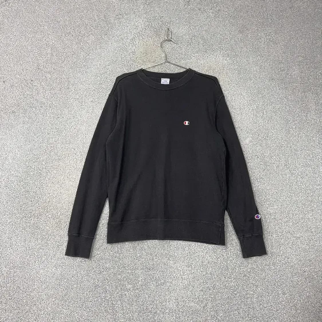 챔피온 로고 블랙 맨투맨 L 상품이미지1