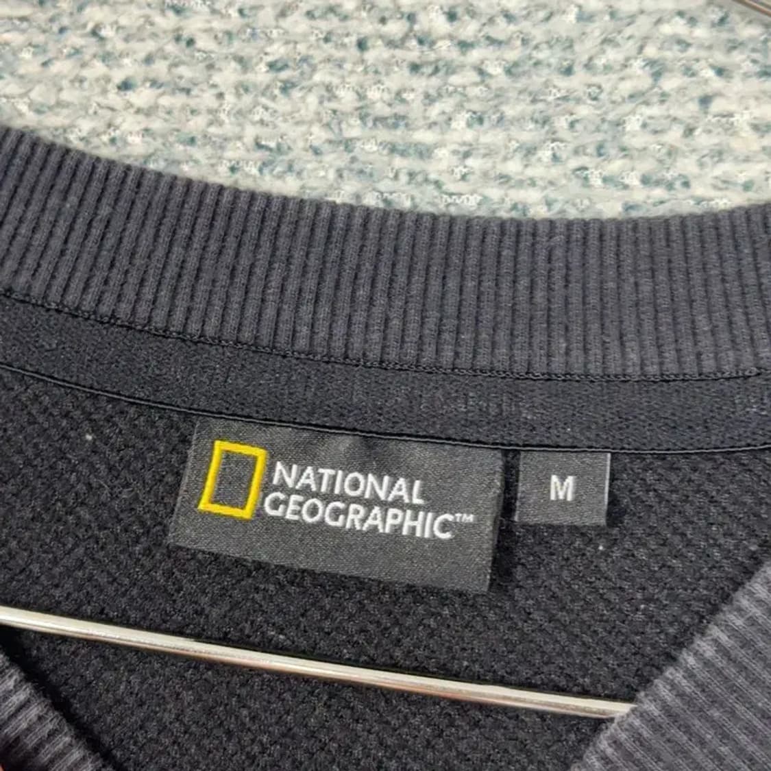 내셔널지오그래픽 로고 블랙 맨투맨 M 상품이미지3