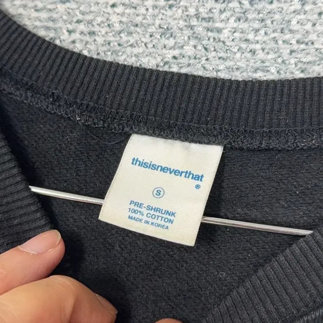 디스이즈네버댓 프린팅 블랙 맨투맨 S 상품이미지3