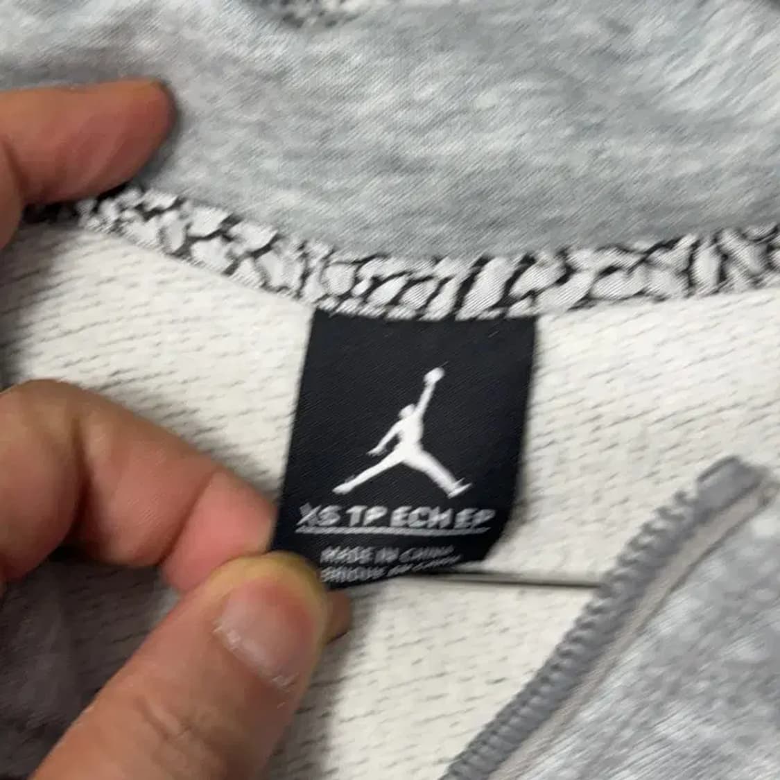 조던 로고 그레이 후드티 XS 상품이미지3