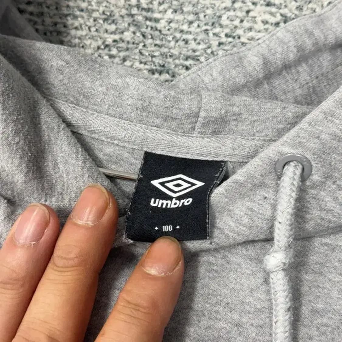 엄브로 로고 그레이 후드티 100 상품이미지3