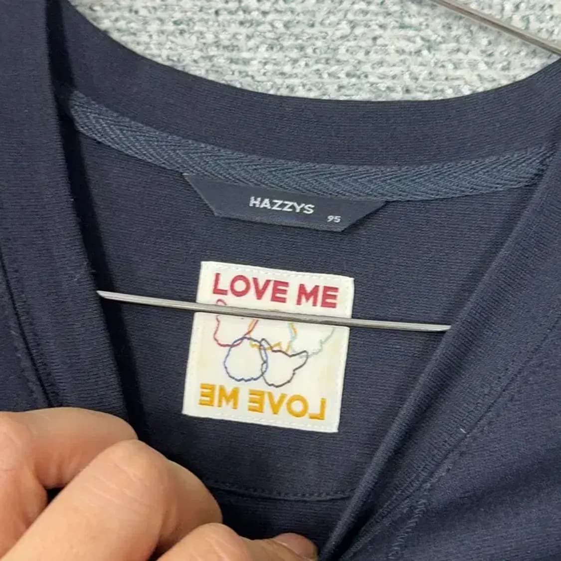 해지스 러브미 코튼 로고 네이비 원피스 95 상품이미지6