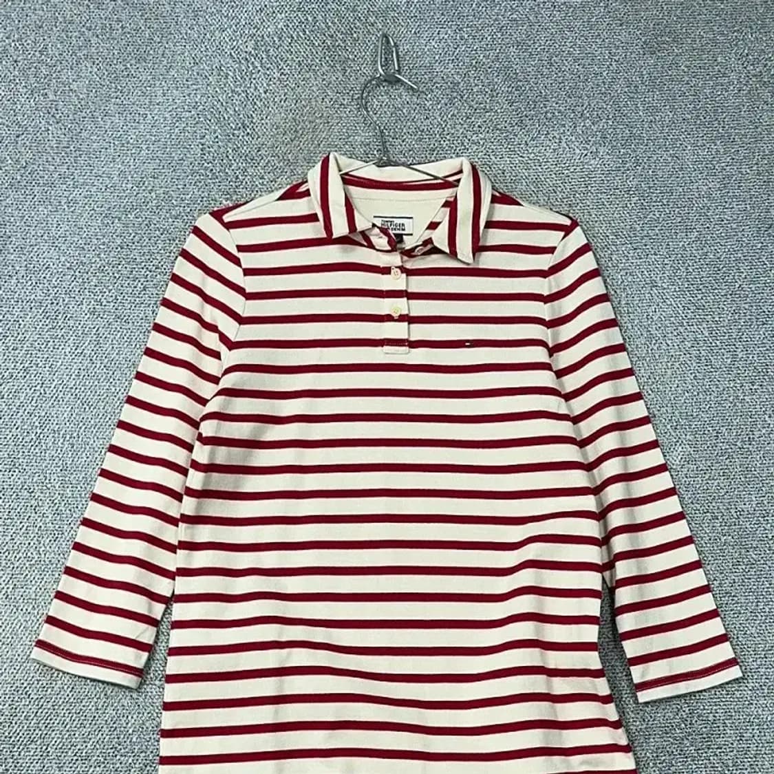 타미힐피거 로고 레드 스트라이프 카라 원피스 M 상품이미지3