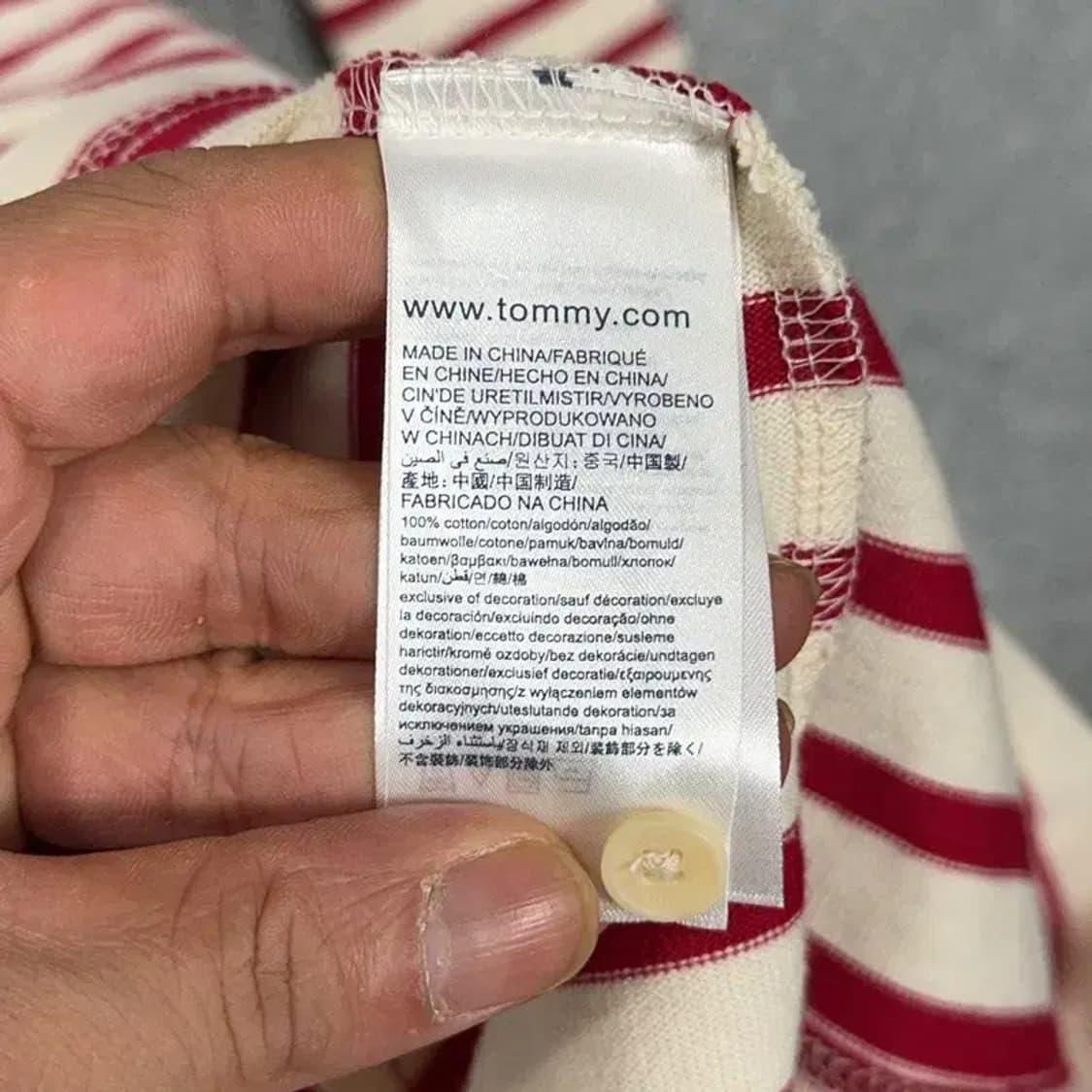 타미힐피거 로고 레드 스트라이프 카라 원피스 M 상품이미지6