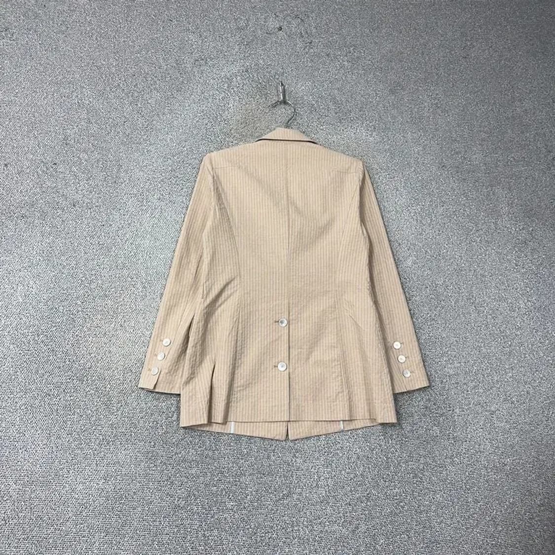 레니본 여성 클래식 베이지 체크 투버튼 블레이저 자켓 55 상품이미지2