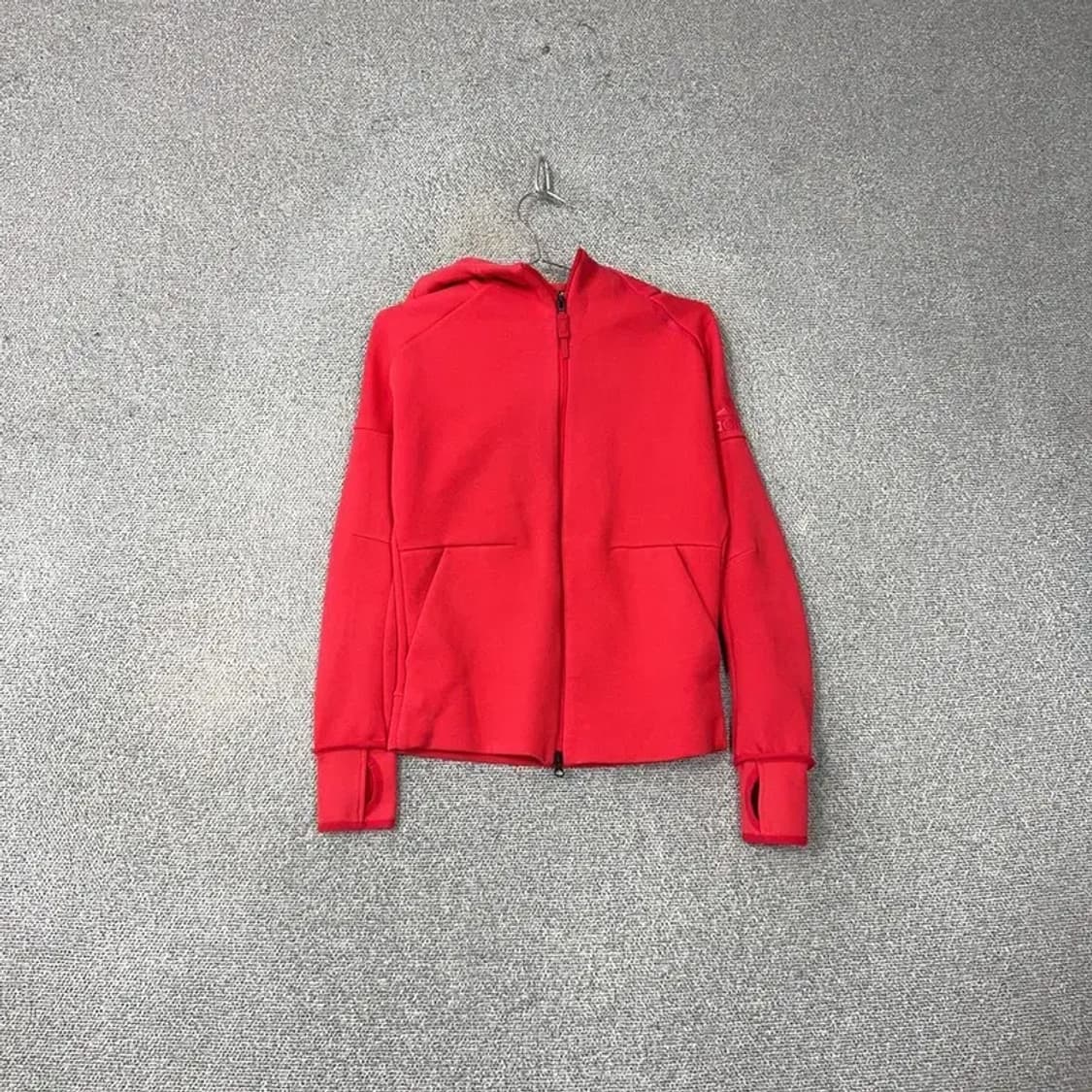 아디다스 레드 완장 로고 기능성 후드집업 S 상품이미지1