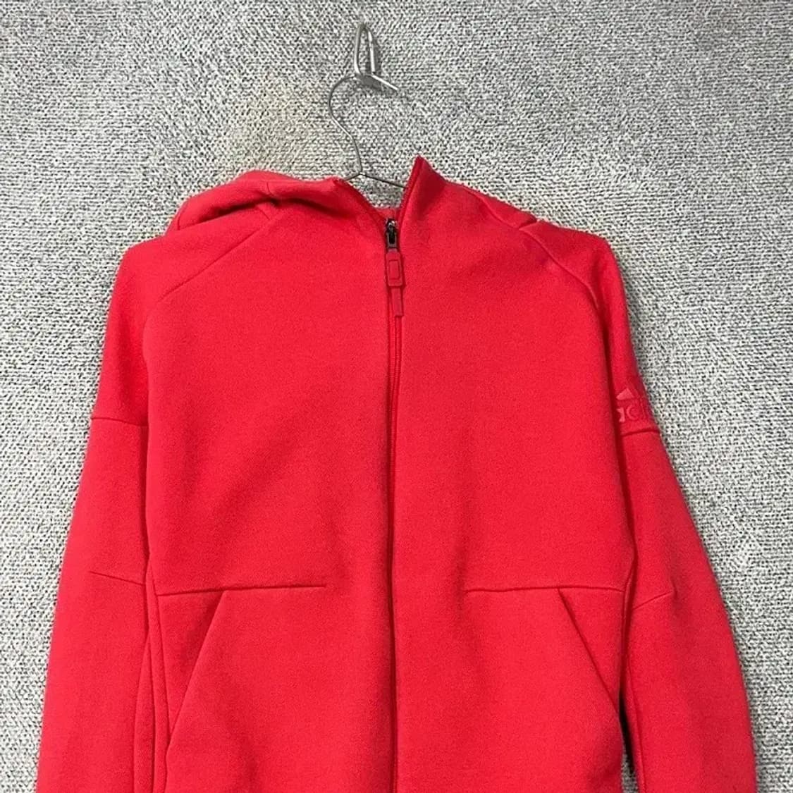 아디다스 레드 완장 로고 기능성 후드집업 S 상품이미지3