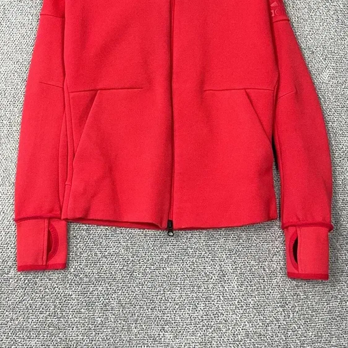 아디다스 레드 완장 로고 기능성 후드집업 S 상품이미지4