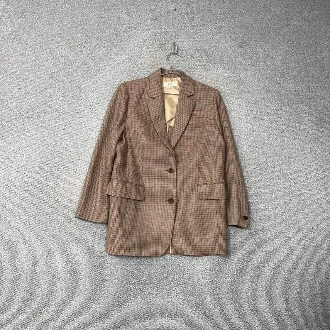 아떼 바네사브루노 브라운 체크 여성 블레이저 자켓 85-160 상품이미지1