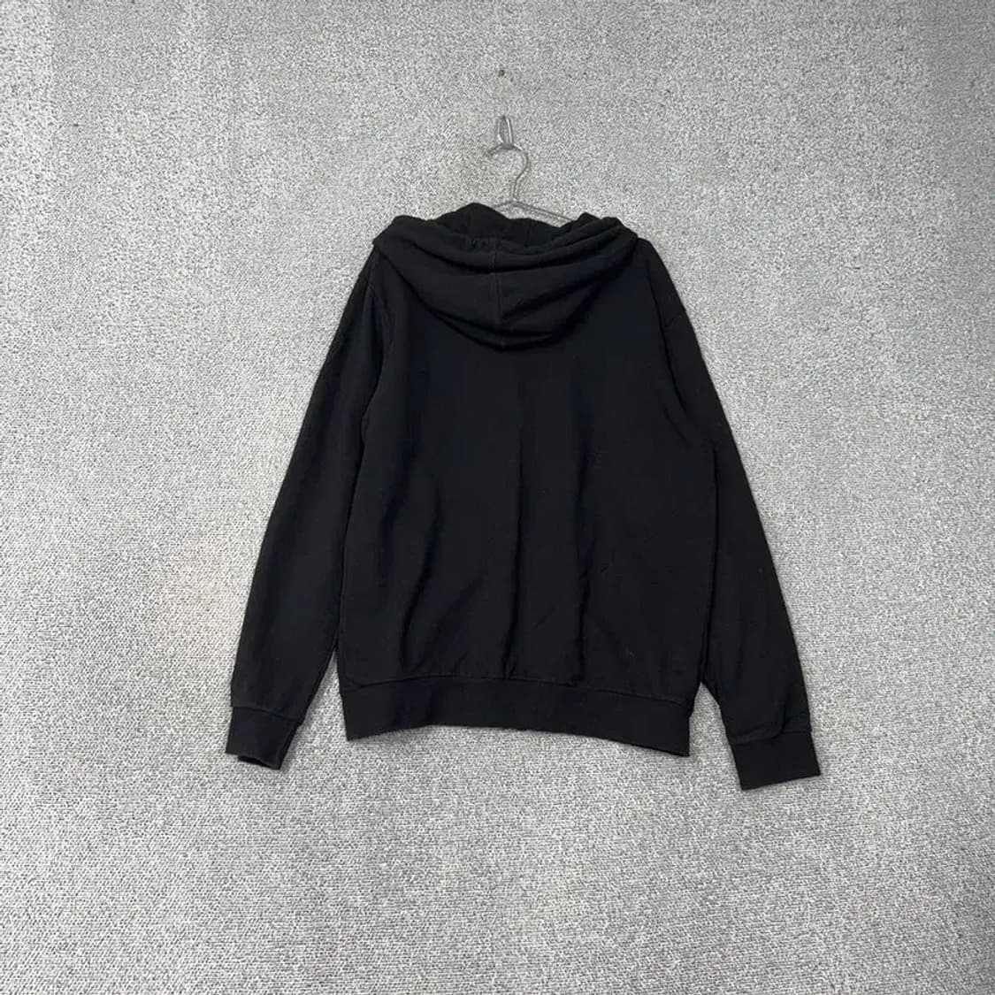 NBA 로고 올블랙 프린팅 오버핏 후드집업 XL 상품이미지2