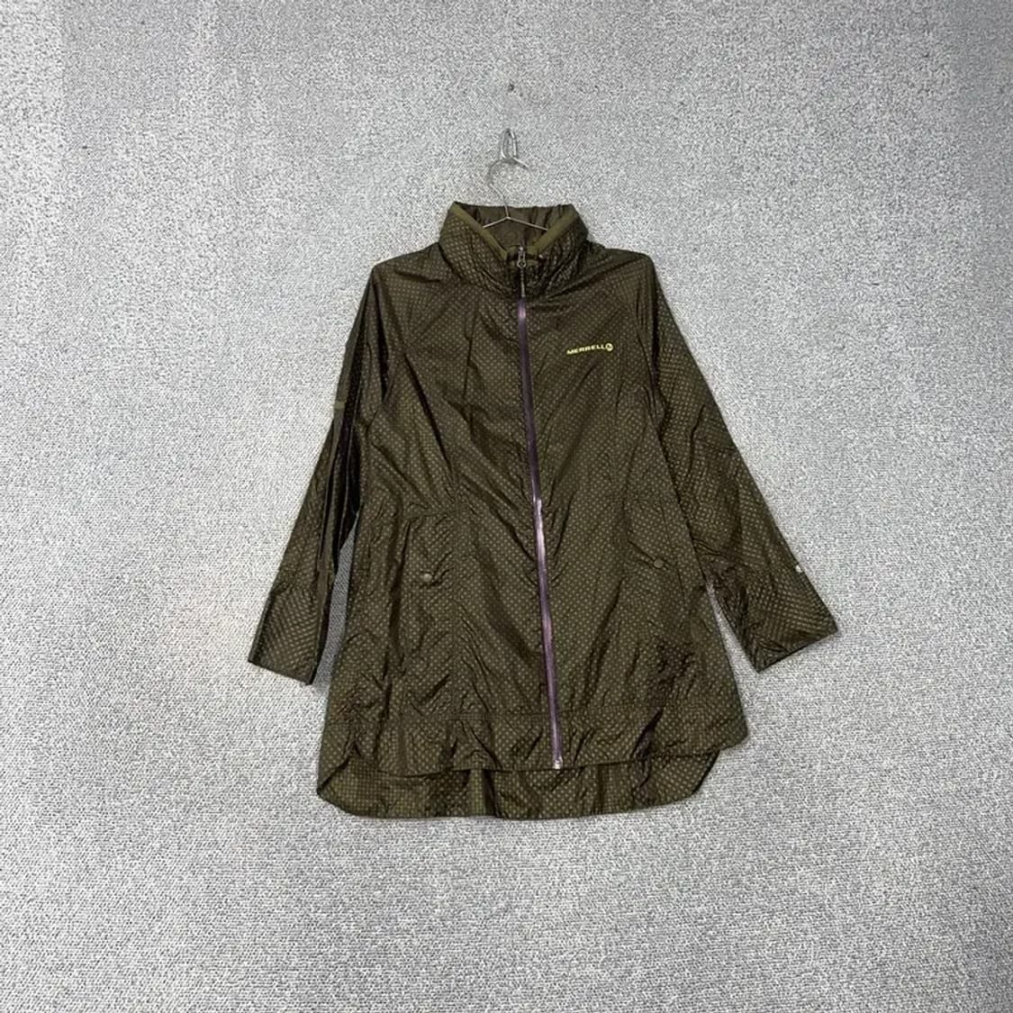 머렐 여성 로고 도트 카키 기능성 코트 바람막이 윈드 자켓 M 상품이미지1