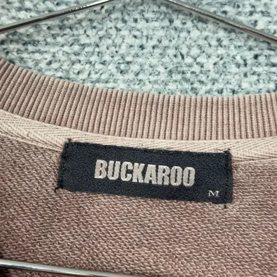 버커루 피그먼트 로고 핑크 맨투맨 M 상품이미지3