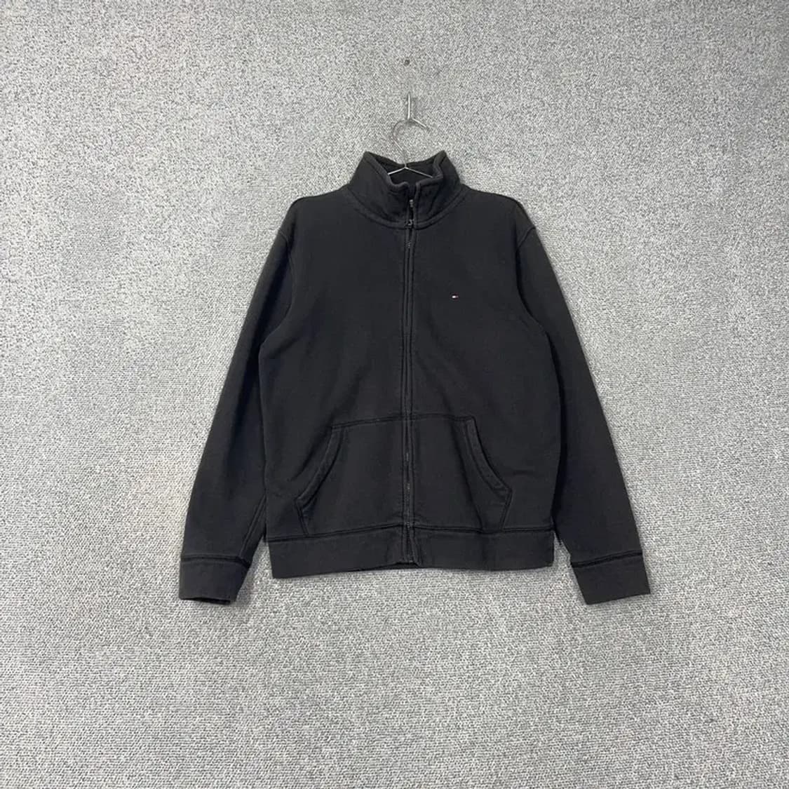 타미힐피거 블랙 코튼 집업 져지 L 상품이미지1