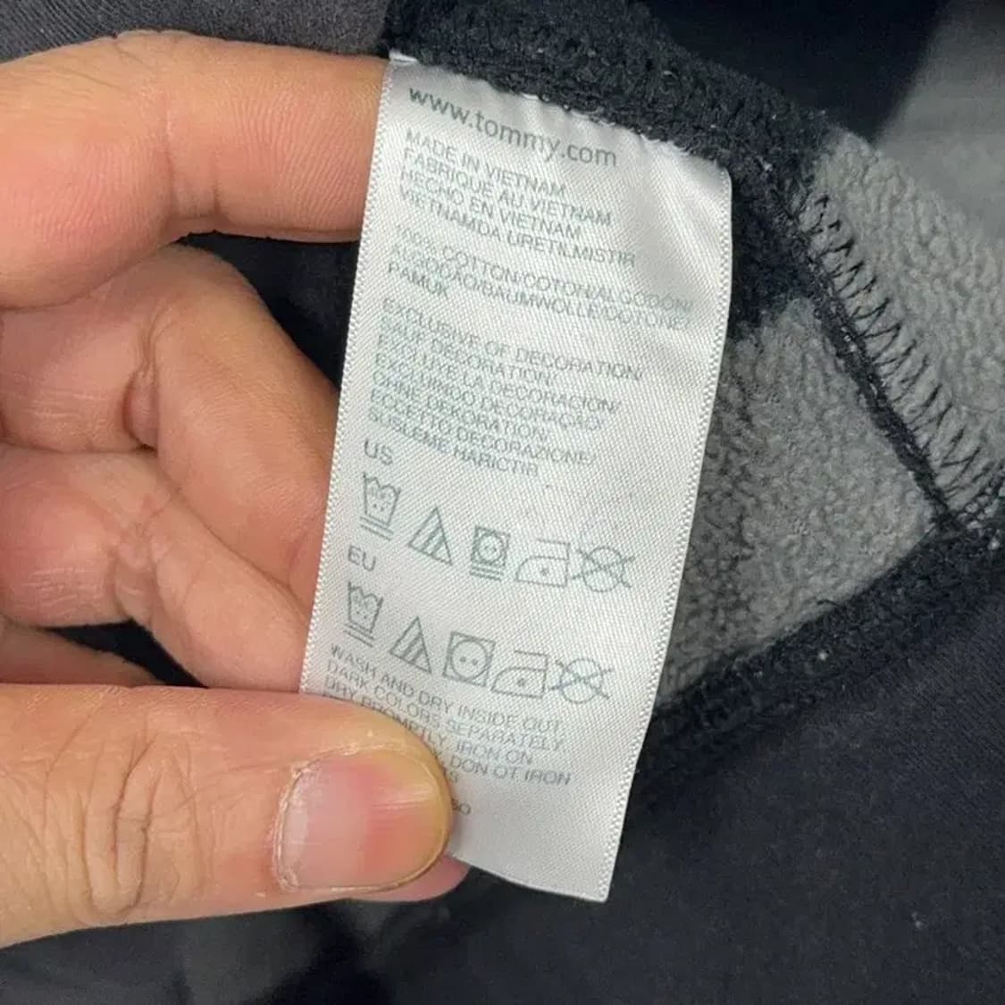 타미힐피거 블랙 코튼 집업 져지 L 상품이미지4