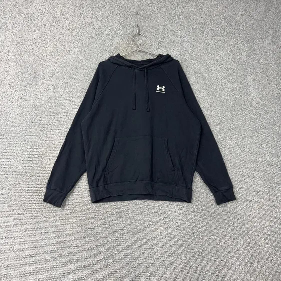 언더아머 심플 로고 오버핏 네이비 후드티 XXL 상품이미지1