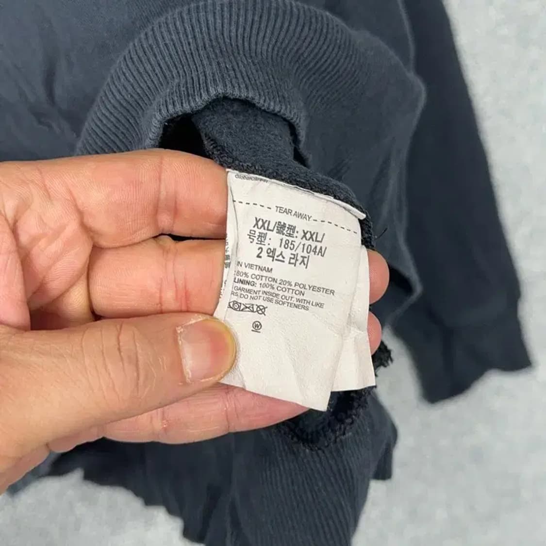 언더아머 심플 로고 오버핏 네이비 후드티 XXL 상품이미지4