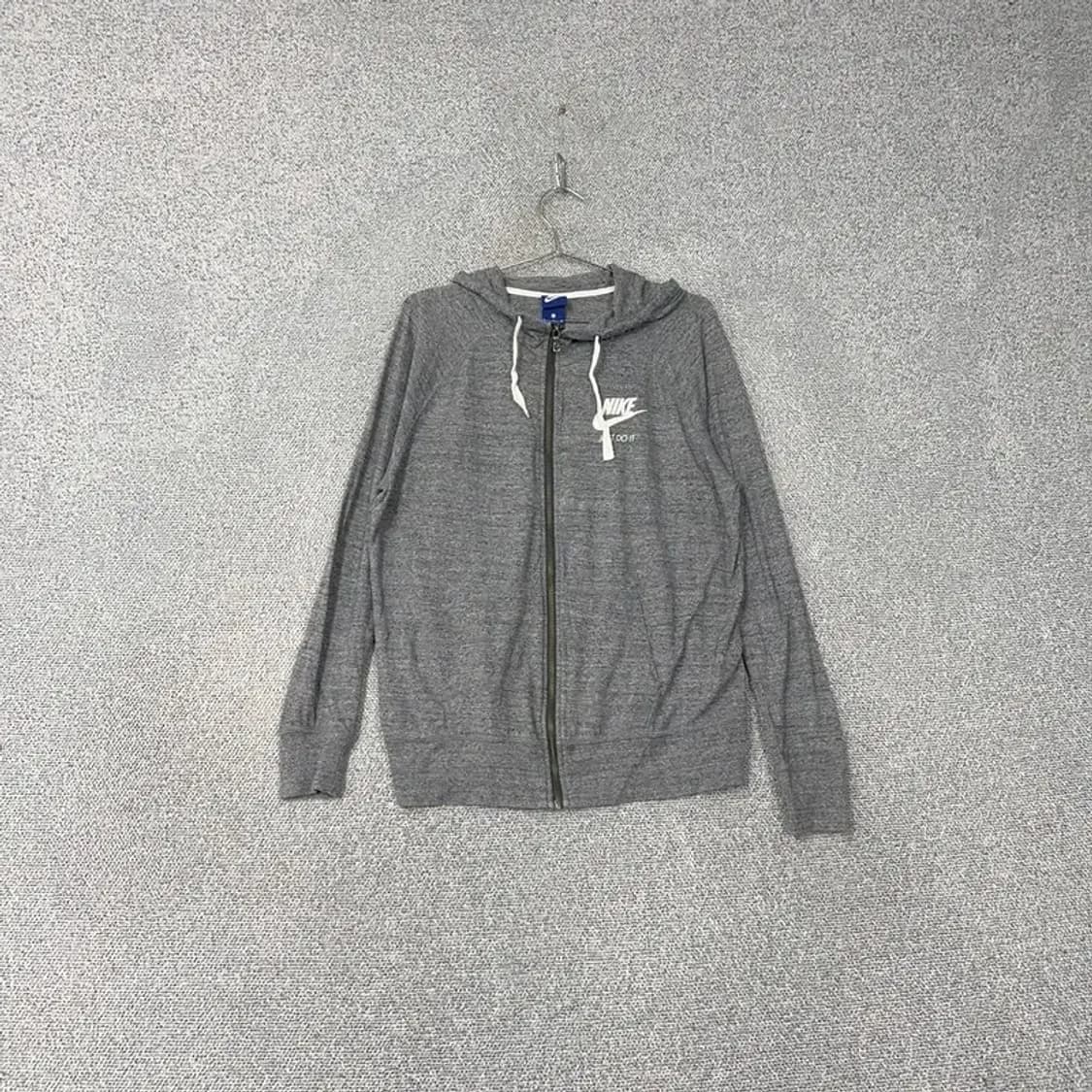 나이키 로고 그레이 배색 후드집업 XL 상품이미지1